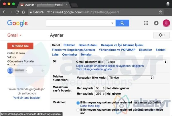 gmail hesap yönlendirme