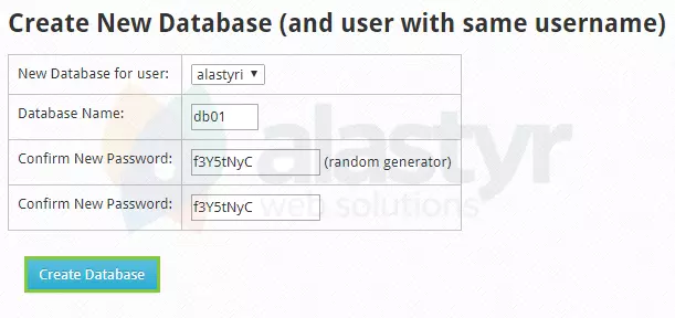CentOS Web Panel MySQL Veritabanı Oluşturma