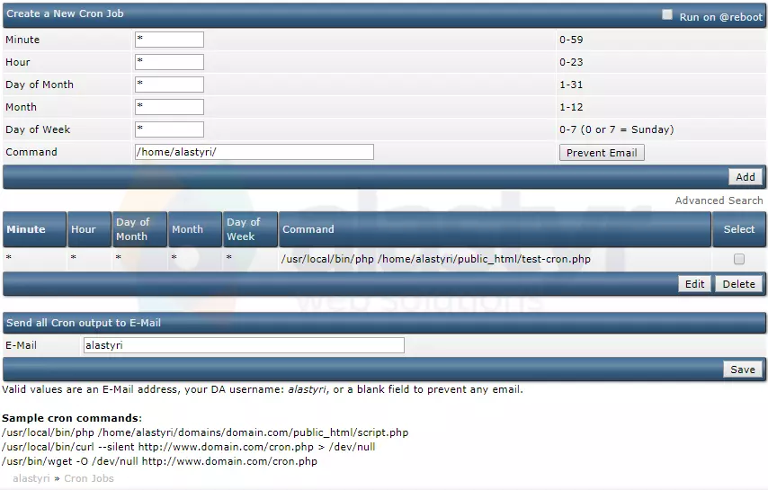 DirectAdmin CronJob Oluşturma (3)