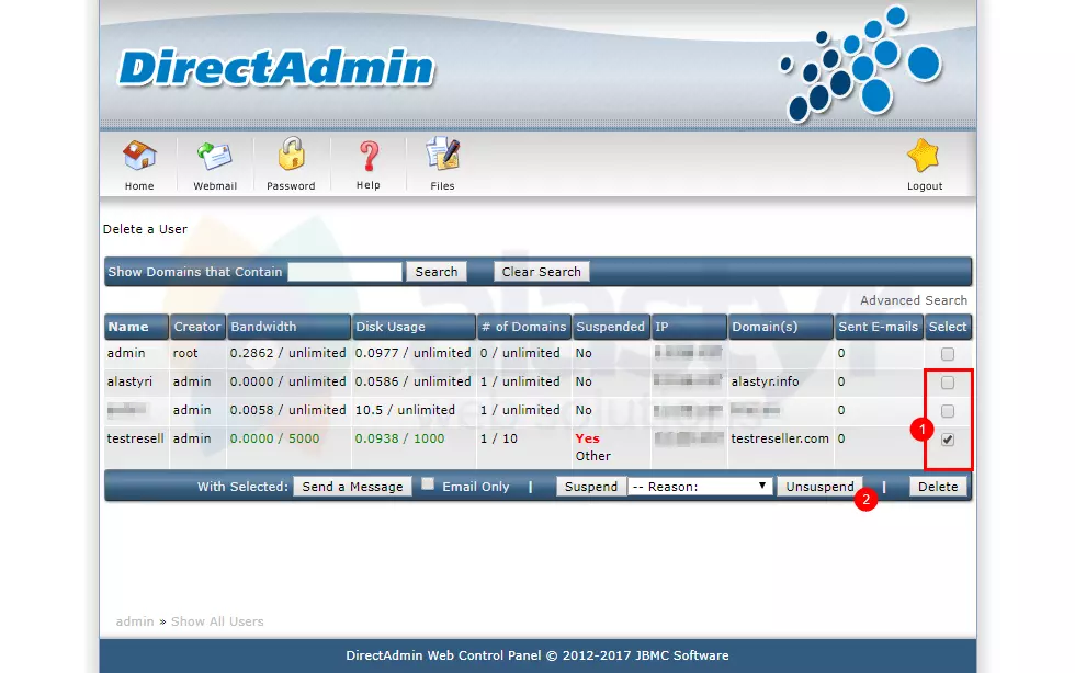 DirectAdmin Hesap Askıya Alma-Kaldırma (3)