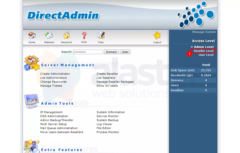 DirectAdmin Paket Oluşturma -1