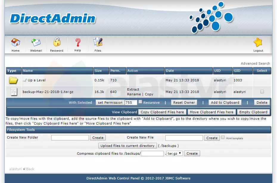 DirectAdmin Yedek Alma (4)