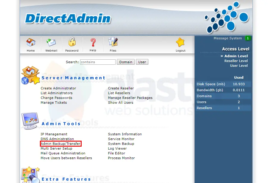 DirectAdmin Yedek Alma (Admin Level) (1)