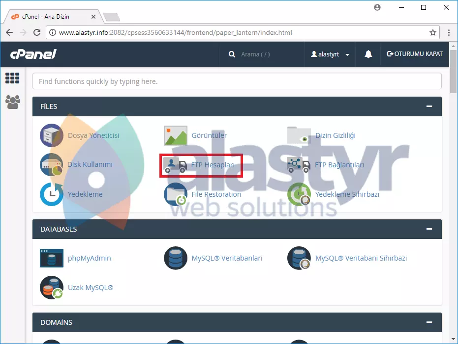 FTP hesabı şifresi nasıl değiştirilir