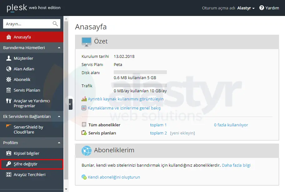 Plesk Admin Şifresi Değiştirme (1)