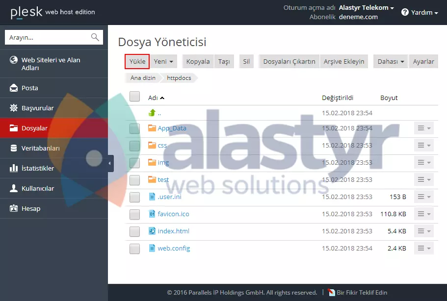 File Manager Ayarları
