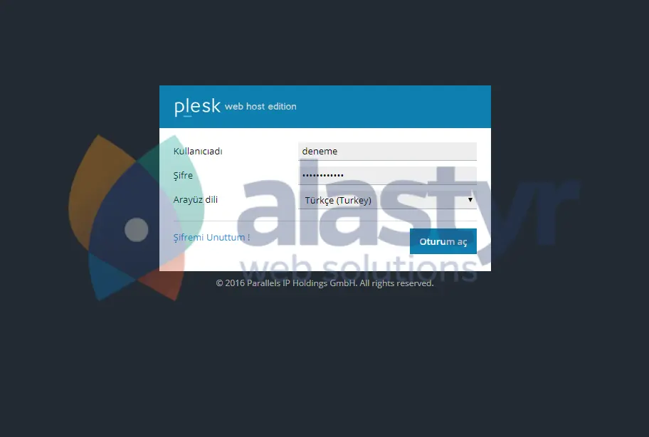 Plesk TR Giriş