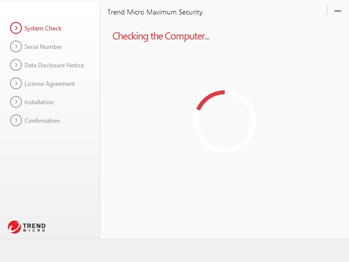 Trend Micro, bilgisayarınızın kurulum için uyumlu olup olmadığını kontrol ederken bekleyin.