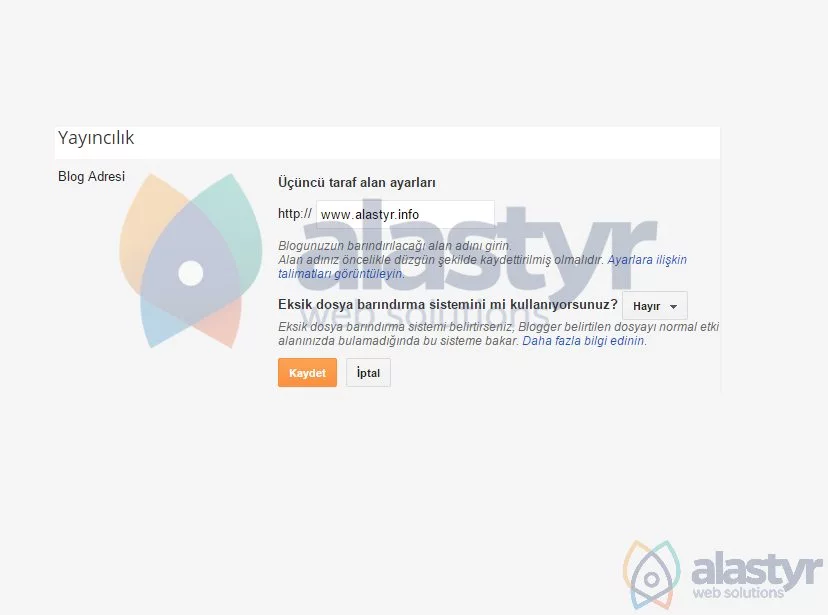blogger url yönlşendirme