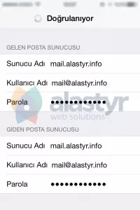 iphone mail ayarları