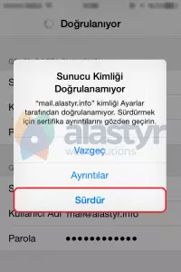 iphone mail yappılandırma
