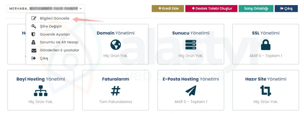 Hesap Bilgileri Nasıl Güncellenir?