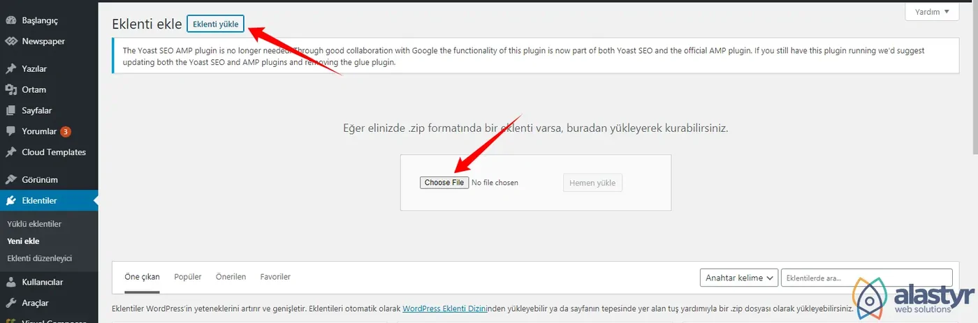 WordPress Plugin Yükleme