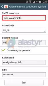 samsung e-posta nasıl Kurulur