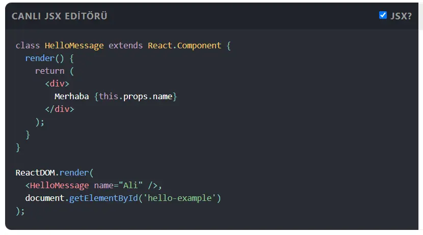 react nedir