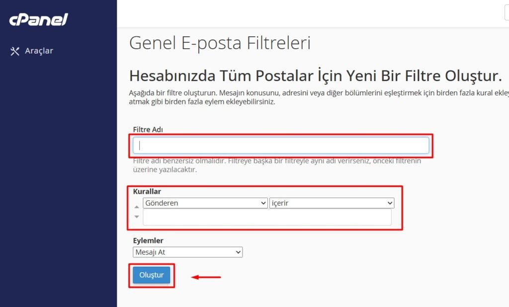 spam mail engelle
